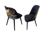MODERN M39 Dwukolorowe krzesło tapicerowane z przeszyciami