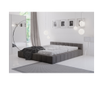 ROSE 3b Niskie łóżko tapicerowane 180x200 z przeszyciami
