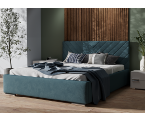 IMPERIA S10 łóżko tapicerowane 160x200 jodełka, stelaż metalowy