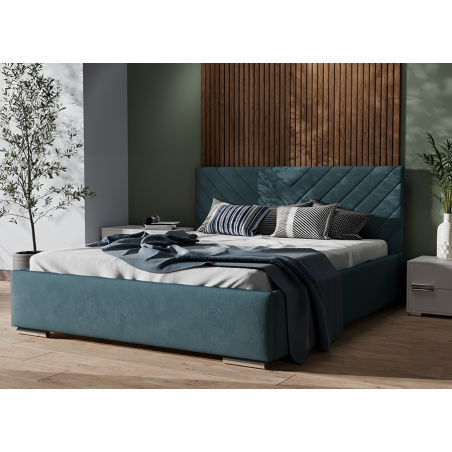 IMPERIA S10 łóżko tapicerowane 160x200 jodełka, stelaż metalowy