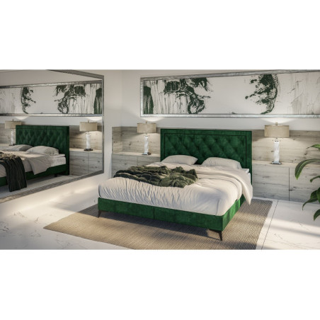LARETTO T13 łóżko kontynentalne 180x200  pik karo guziki