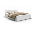 MONA Białe łóżko dwuosbowe 140x200 + stelaż + materac
