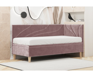NEPTUN 1R Pojedyncze łóżko FALA 80x200 tapicerowane z pojemnikiem