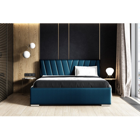 IMPERIA S11 łóżko tapicerowane 160x200 przyszycia skośne
