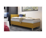 INTARO A8 Pojedyncze łóżko 70x200 tapicerowane z zagłowiem i pojemnikiem
