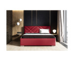 IMPERIA S12 łóżko tapicerowane 200x200 zagłowie przeszycia, stelaż metalowy