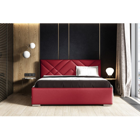 IMPERIA S12 łóżko tapicerowane 180x200 zagłowie przeszycia
