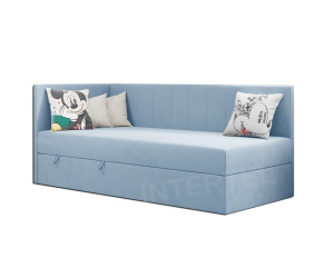 INTARO A27 Narożne łóżko tapicerowane 80x180 dla dziecka