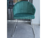 MERSO S114 Krzesło tapicerowane muszla na skośnych płozach