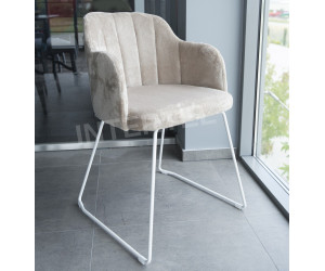 MERSO S122 Krzesło tapicerowane z podłokietnikami na skośnych płozach