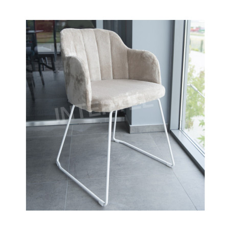 MERSO S122 Krzesło tapicerowane z podłokietnikami na skośnych płozach