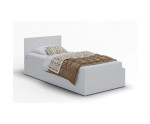 MONA Białe łóżko jednoosobowe 90x200 + stelaż + materac