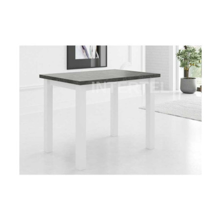 Stół  prostokątny LAMARENTO I 80x150-190 biały + blat beton