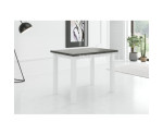 Stół prostokątny LAMARENTO 80x120, podstawa biały + blat beton