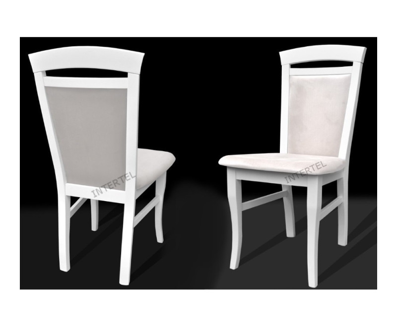 Białe krzesło TOLEDO drewniane