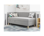 OD RĘKI! INTARO A16 Narożne łóżko tapicerowane 90x200 m. pocket classic comfort, pod. spręż.