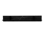 VEROLI 02 Półka wisząca 135 cm,  czarna + czarny marmur