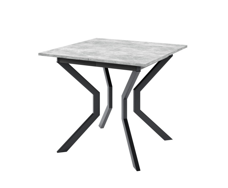 SZYBKI TERMIN! MOOD 41 Kwadratowy stół rozkładany 85x85-125 cm w stylu loft, podstawa czarny metal