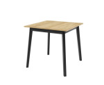 SZYBKA DOSTAWA! MOOD 46 Kwadratowy stół rozkładany 85x85-125 cm w stylu loft, czarne nogi skośne