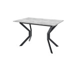 SZYBKA DOSTAWA!  MOOD 50 Prostokątny stół rozkładany 80x150-190 cm w stylu loft, czarne nogi metalowe