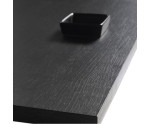 KLOE 03 Duża komoda z szafką szufladami, czarny grafit , front 3D