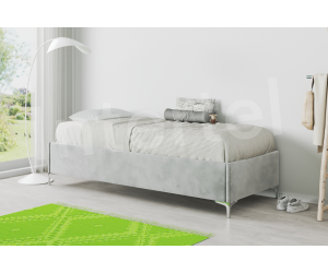 DIEGO SL 01 Tapicerowane łóżko pojedyncze 90x200 ze stelażem listwowym, bez zagłowia