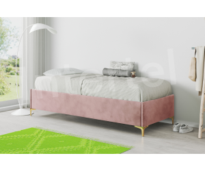 DIEGO SL 01 Tapicerowane łóżko pojedyncze 90x200 ze stelażem listwowym, bez zagłowia