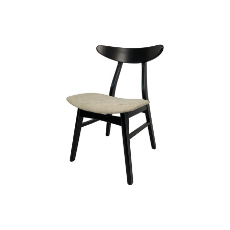 MODERN M48 Krzesło drewniane PRL, półokrągłe, z tapicerowanym siedziskiem