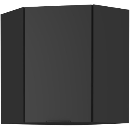 NORIS 60x60 GN-72 1F Czarna szafka kuchenna wisząca narożna (45°)