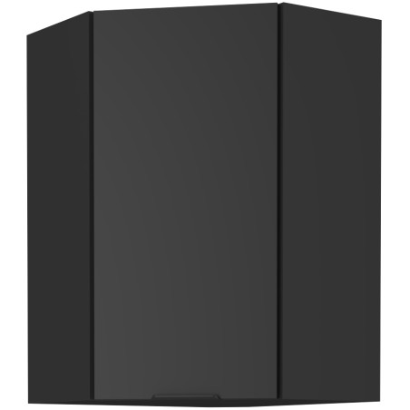 NORIS 60x60 GN-90 1F Czarna szafka kuchenna wisząca narożna (45°)