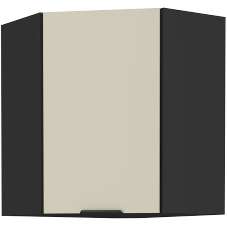 ARMONIA 60x60 GN-72 1F Szafka kuchenna wisząca narożna (45°)  / czarny mat + cashmere