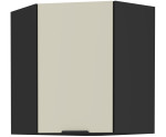 ARMONIA 60x60 GN-72 1F Szafka kuchenna wisząca narożna (45°)  / czarny mat + cashmere