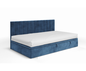 INTARO A43 Pojedyncze łóżko 90x200 tapicerowane z pojemnikiem