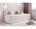 OD RĘKI ! MACIUŚ łóżko tapicerowane 80x180 materac Pocet Clasic Comfort, tk. Riviera 82 popiel