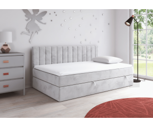 OD RĘKI ! INTARO 35M łóżko tapicerowane 80x200 materac foam classic, tk. moly 80 szary