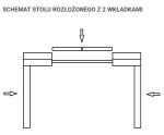 OD RĘKI! SZTOKHOLM Stół  kwadratowy 90x90-190 cm (blat kraft złoty + czarna podstawa)