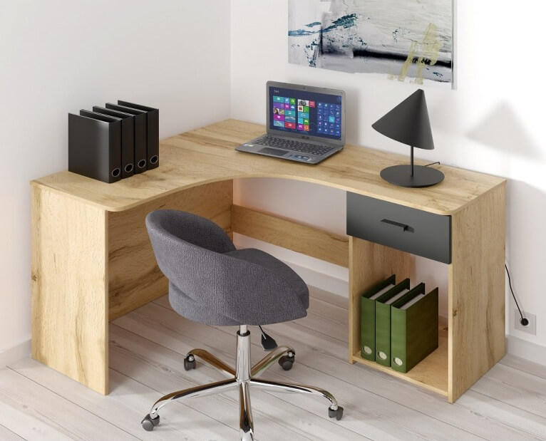 drewniane biurka do domowego biura
